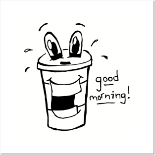 Good Morning Coffee Doodle Posters and Art